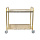 Two-tiers Wine Service Trolley With Golden Color